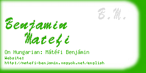 benjamin matefi business card