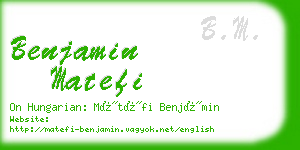 benjamin matefi business card